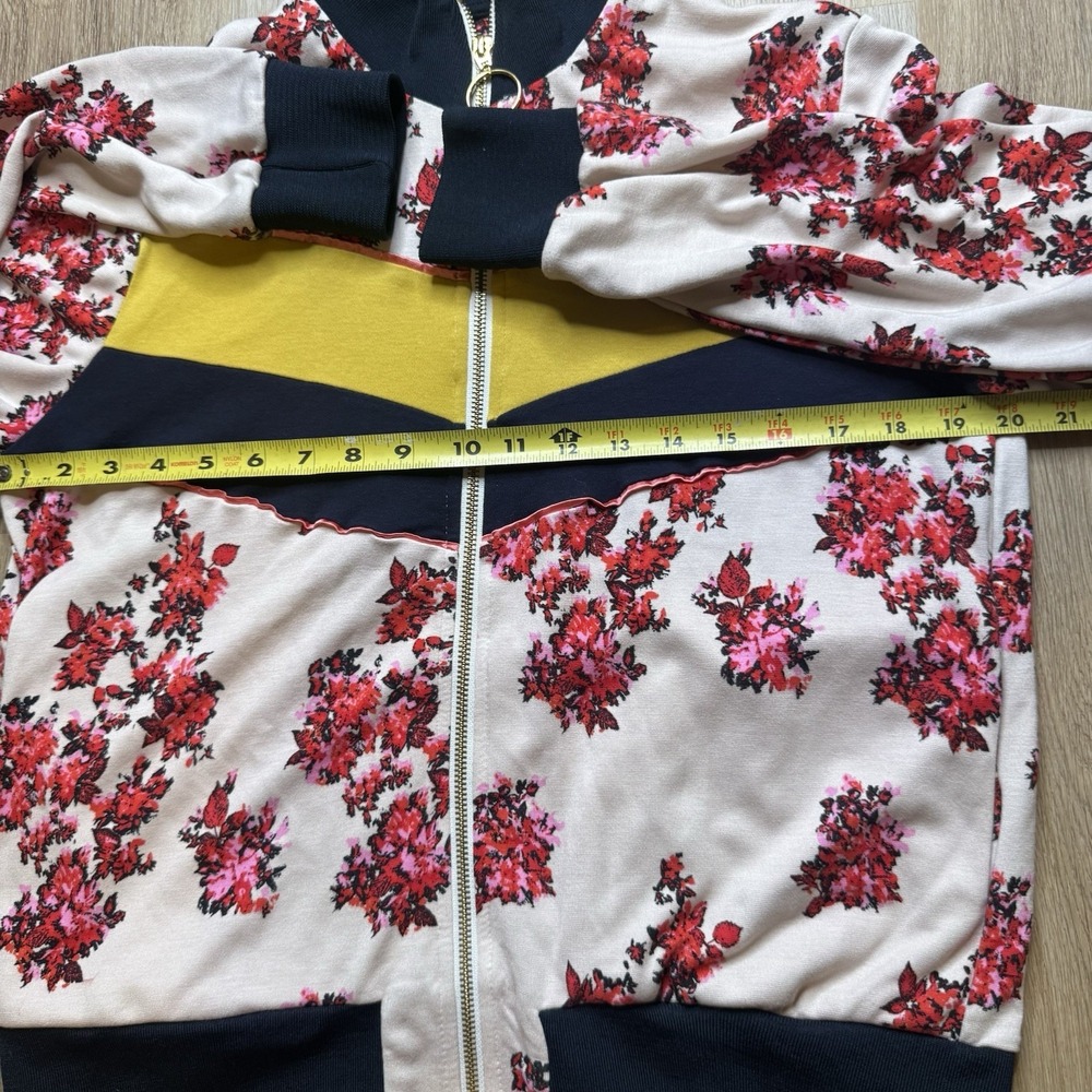 Baum Und Pferdgarten Womens Sweater Jacket Pink Floral Size M Full Zip Up - Picture 7 of 8